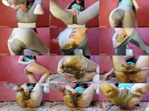 Gray Leggings Is Back - Anna Coprofield Solo Scat