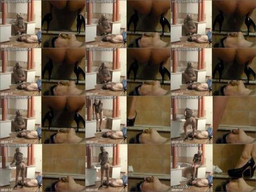 Femdom Scat with Stupid Slaves - Floor Poop Part 2