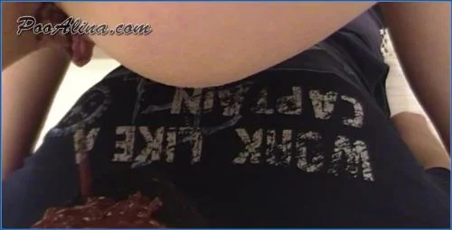 PooAlina in Hardcore Peeing and Farting Scat romp