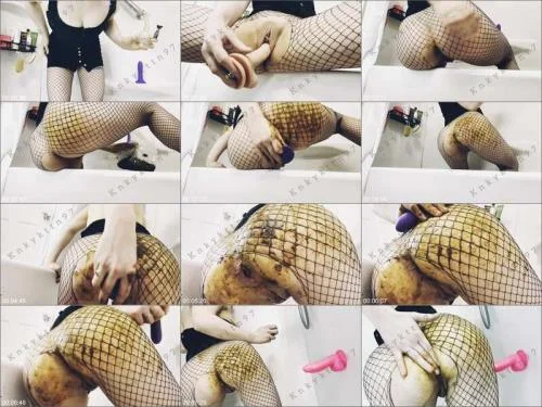 Anal Scat with KnkyKttn97 - Fishnet Enema