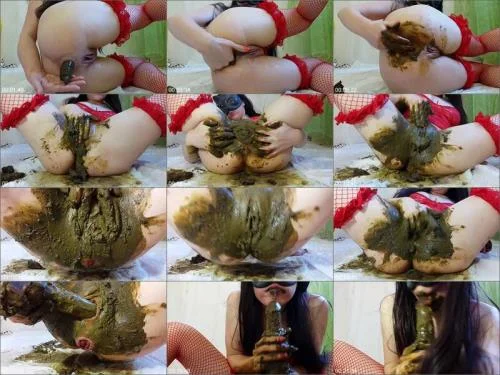 Solo Scat with Anna Coprofield - Shit Filled Pussy