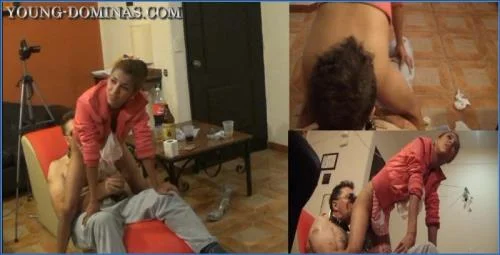 Valery in Real Femdom Enema Action with Peeing from Mexico