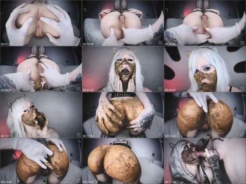BettyTheBlackEyesCatwomenEatsHerOwnShit - Dirty Betty Anal Scat