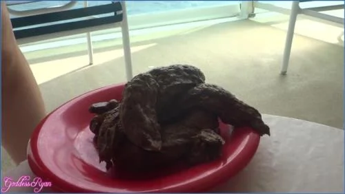 Goddess Ryan Goes All Out with Scat and Pissing on Cruise Balcony