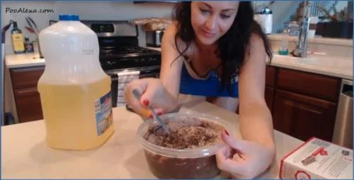 Alexa's Filthy Scat and Pissing in Inch Turd Brownie Baking