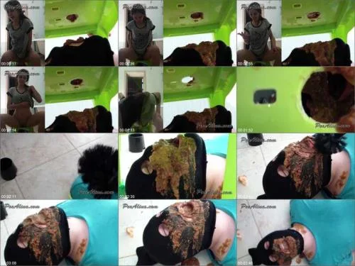 Toilet slave eats Alina's morning diarrhea starring PooAlina Shit