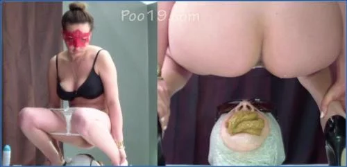 Milana Smelly Smears Shit and Induces Vomiting in Greedy Femdom Action