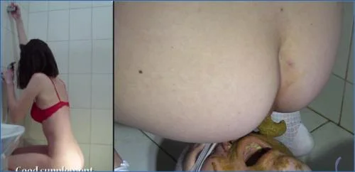 MilanaSmelly Facesitting and Piss Drinking in Extreme Human Toilet