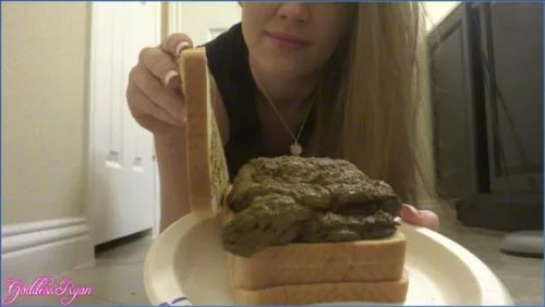 Goddess Ryan Black Dress Scat Sandwich Piss and Shit Smearing