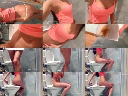 MilanaSmelly Shit Eating - Sweet girl Christina pooping in toilet