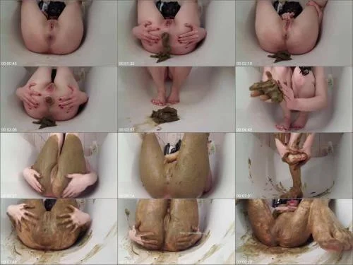 Poo SPA In The Bathtub With Prolapse - Anna Coprofield Solo Scat