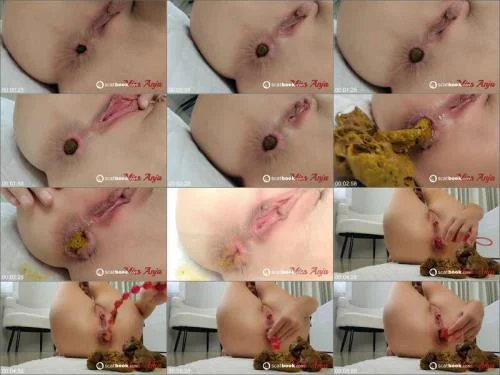 Miss Anja Anal Scat - Warm Load And Nasty Anal Beads Stuffing