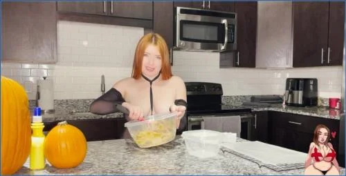 GingerCris Smears Shit Cookies in Sordid Solo Dildo Scat Romp