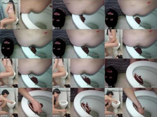 Shit Eating with PooAlina - Toilet slave swallows Alina shit from
