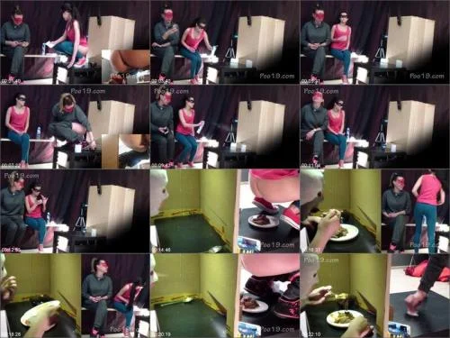 Shit Eating with MilanaSmelly - Toilet slave eating 2 shit sitting in