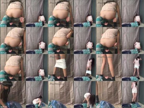 Alina liquid pooping and dancing on slave - PooAlina Shit Eating