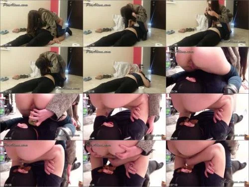 PooAlina - Alina stopped by on a visit to the slave Shit Eating