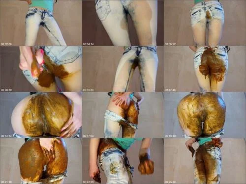 Anna Coprofield Solo Scat - Jeans And Smearing