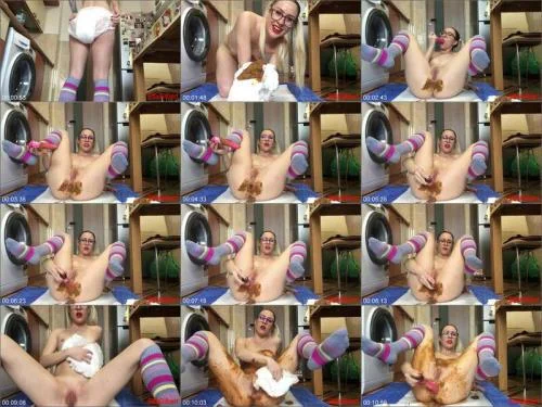 Virgin Teen Poops Her Diaper - Diana Spark Solo Scat