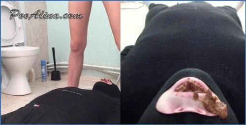 PooAlina Smears Fresh Poop and Vomit in Greedy Russian Scat Action