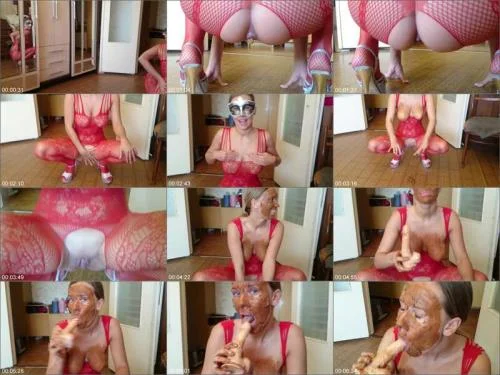 Brown Wife - Red Is My Favorite Color Scat Smear