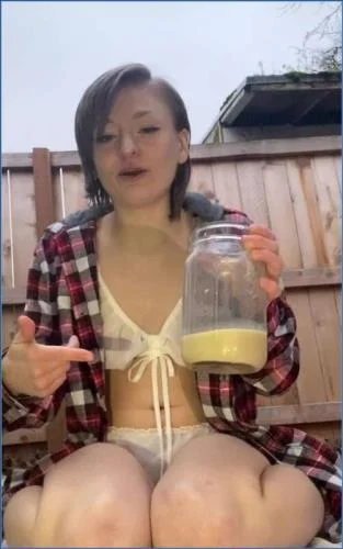Sexandcandy18 Solo Scat Morning Milk Enema Video