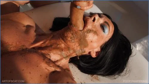 Lesbian Shitting and Scat with Queen Snake in Poop Pampering